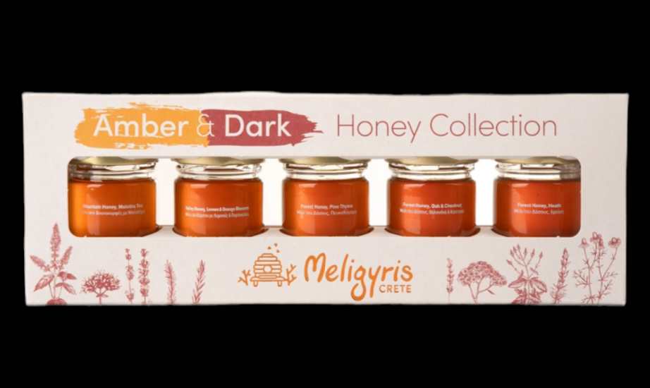 Cadeaubox Amber & Dark honey 5x40 gr