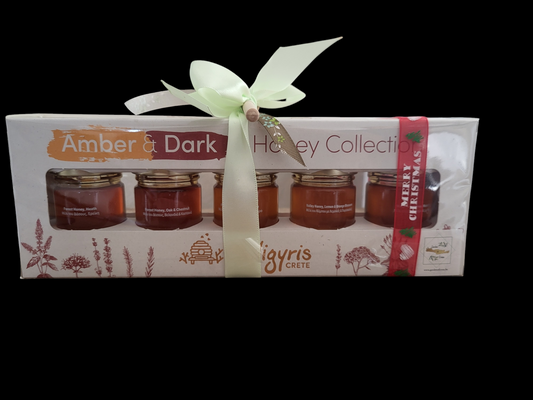 Cadeaubox Amber & Dark honey 5x40 gr