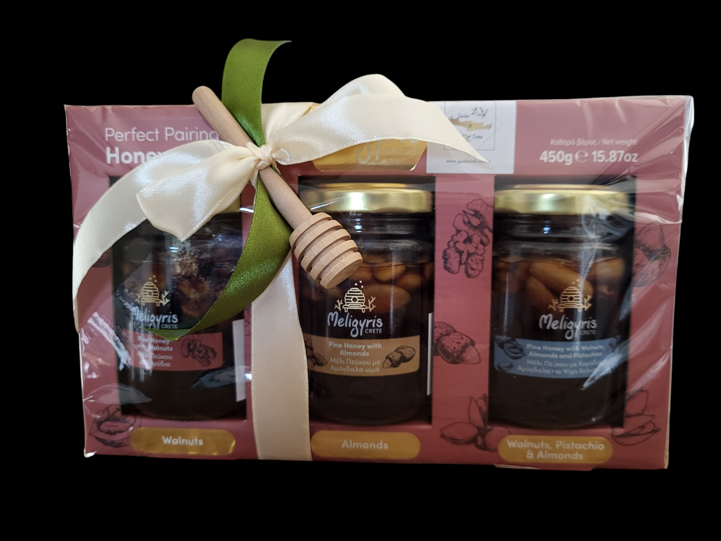 Cadeaubox Honey & Nuts 3x150 gr